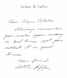 Arthur Laffer Note